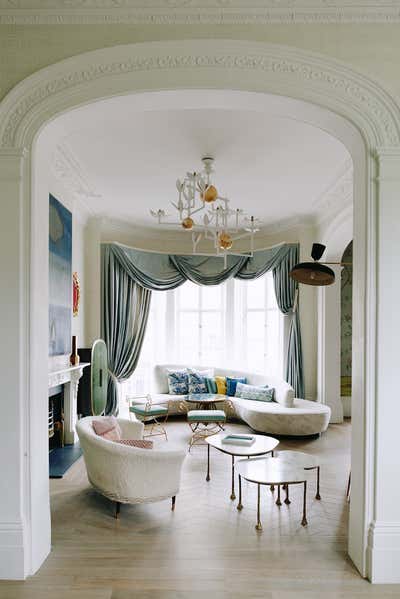 Eclectic Living Room. Notting Hill Family House by Maddux Creative.