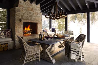 Eclectic Country House Patio and Deck. Sun Valley by M. Elle Design.