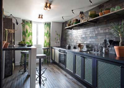  Contemporary Vacation Home Kitchen. Paris Pied-a-terre by Hubert Zandberg Interiors.