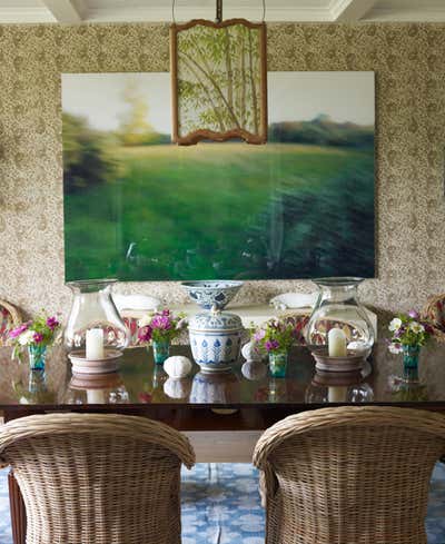Eclectic Country House Dining Room. Country by Markham Roberts Inc..