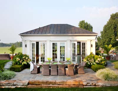  Preppy Country House Exterior. Kentucky Pool House by Kemble Interiors, Inc..