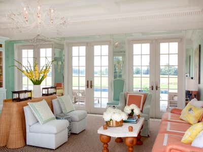  Preppy Country House Living Room. Kentucky Pool House by Kemble Interiors, Inc..