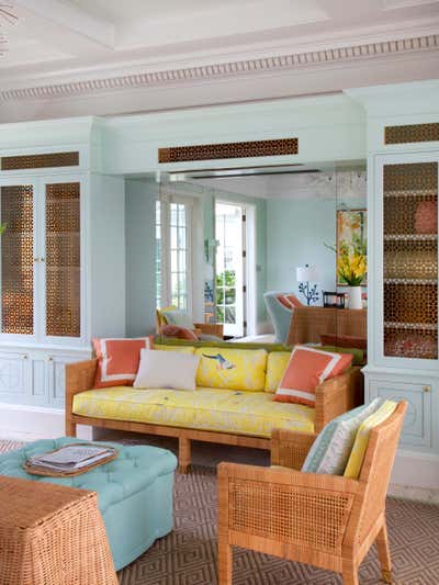  Preppy Living Room. Kentucky Pool House by Kemble Interiors, Inc..