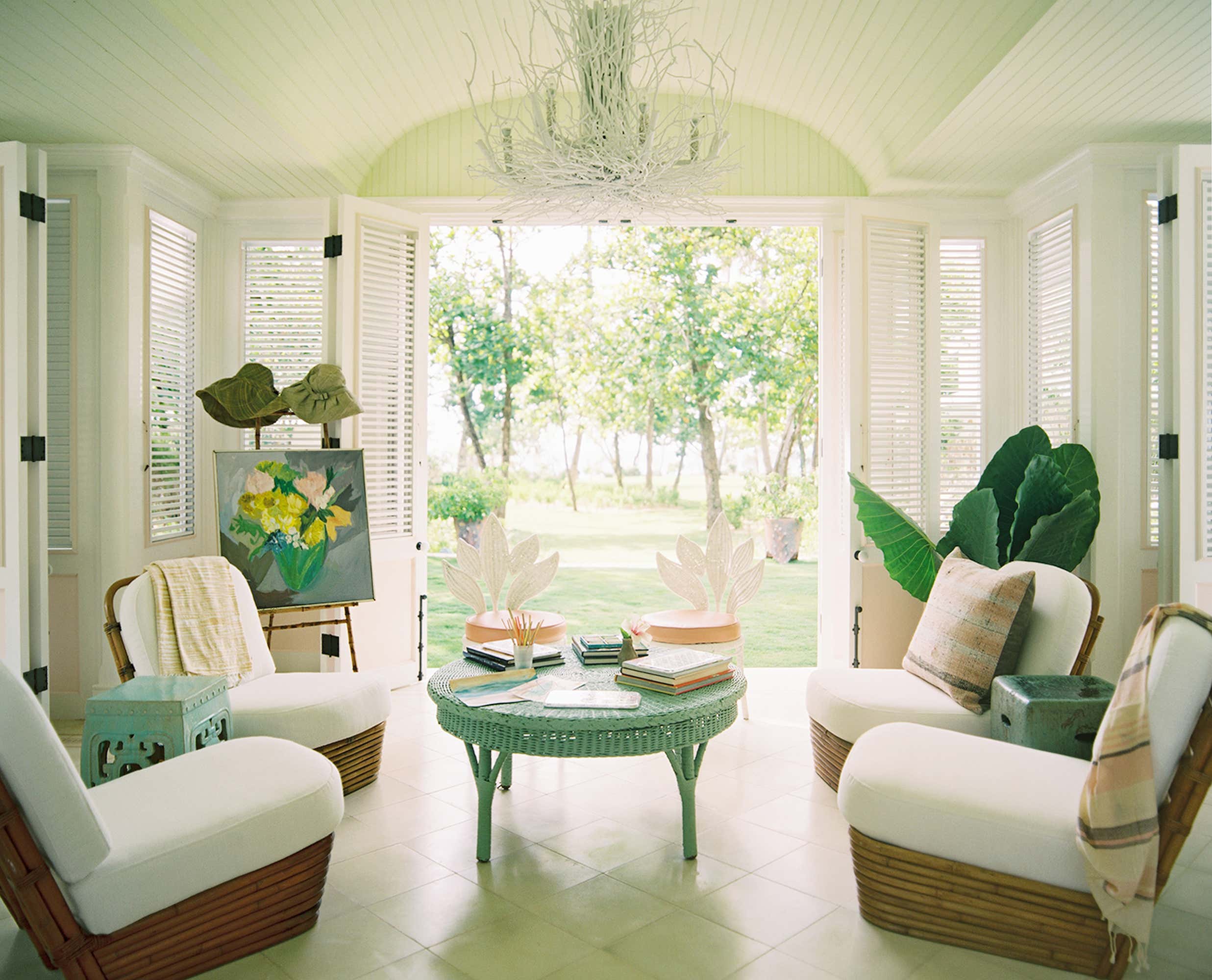 Beach Style Living Room