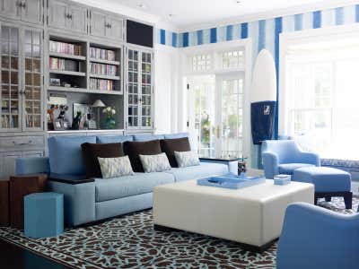  Contemporary Vacation Home Living Room. Hamptons Summer Home by Richard Mishaan Design.