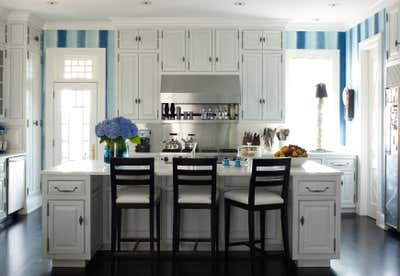 Contemporary Vacation Home Kitchen. Hamptons Summer Home by Richard Mishaan Design.