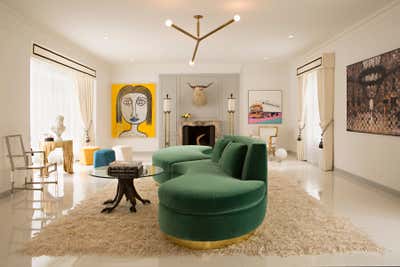 Contemporary Living Room. Hancock Park by Woodson and Rummerfield's House of Design.