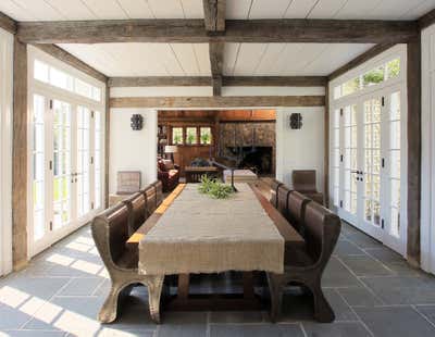  Arts and Crafts Country House Dining Room. Connecticut Farmhouse by Shawn Henderson Interior Design.