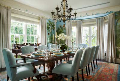  Beach Style Family Home Dining Room. Palm Beach Residence by Kemble Interiors, Inc..