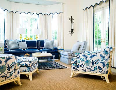 Beach Style Family Home Living Room. Florida Retreat by Kemble Interiors, Inc..