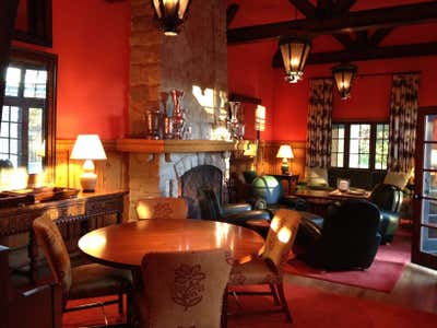  Eclectic Family Home Living Room. Lake Arrowhead Lodge by Jarrett Hedborg Interior Design.