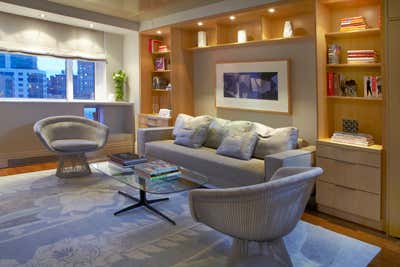  Mid-Century Modern Apartment Living Room. Pied a Terre on Union Square by Dale Cohen Designstudio.