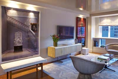  Mid-Century Modern Apartment Living Room. Pied a Terre on Union Square by Dale Cohen Designstudio.