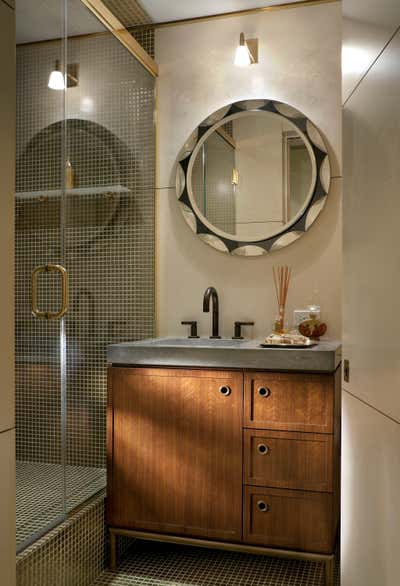  Mid-Century Modern Apartment Bathroom. Park Ave. Apartment by Kligerman Architecture and Design.