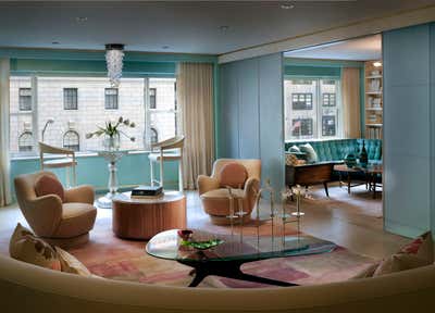  Mid-Century Modern Apartment Living Room. Park Ave. Apartment by Kligerman Architecture and Design.
