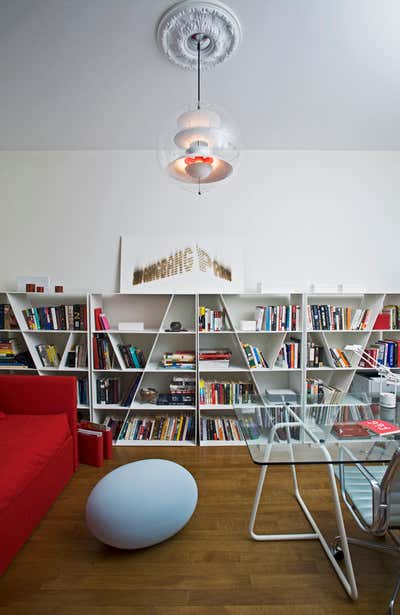 Contemporary Apartment Office and Study. Manhattan III by Alexandra Loew, Inc..