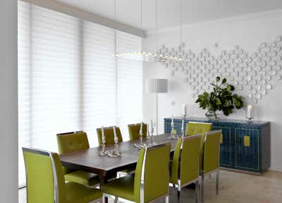 Modern Beach House Dining Room. Chic Modern Oceanfront Penthouse  by Frank de Biasi Interiors.