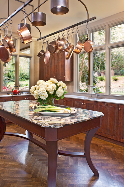  Transitional Country House Kitchen. Carmel Residence by Fisher Weisman Brugioni.
