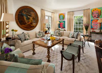  Traditional Family Home Living Room. Europe Meets California by Timothy Corrigan, Inc..