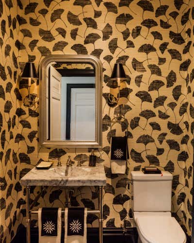  Preppy Family Home Bathroom. Tribeca Townhouse by Sara Gilbane Interiors.