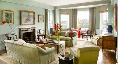  Eclectic Apartment Living Room. Beekman Place Apartment by Jayne Design Studio.