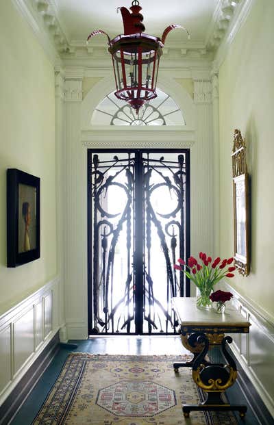  Eclectic Family Home Entry and Hall. Philadelphia Townhouse by Jayne Design Studio.