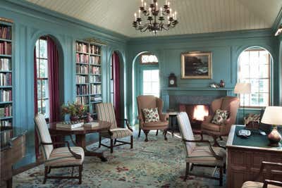  Traditional Country House Office and Study. Penobscot Bay House by Jayne Design Studio.
