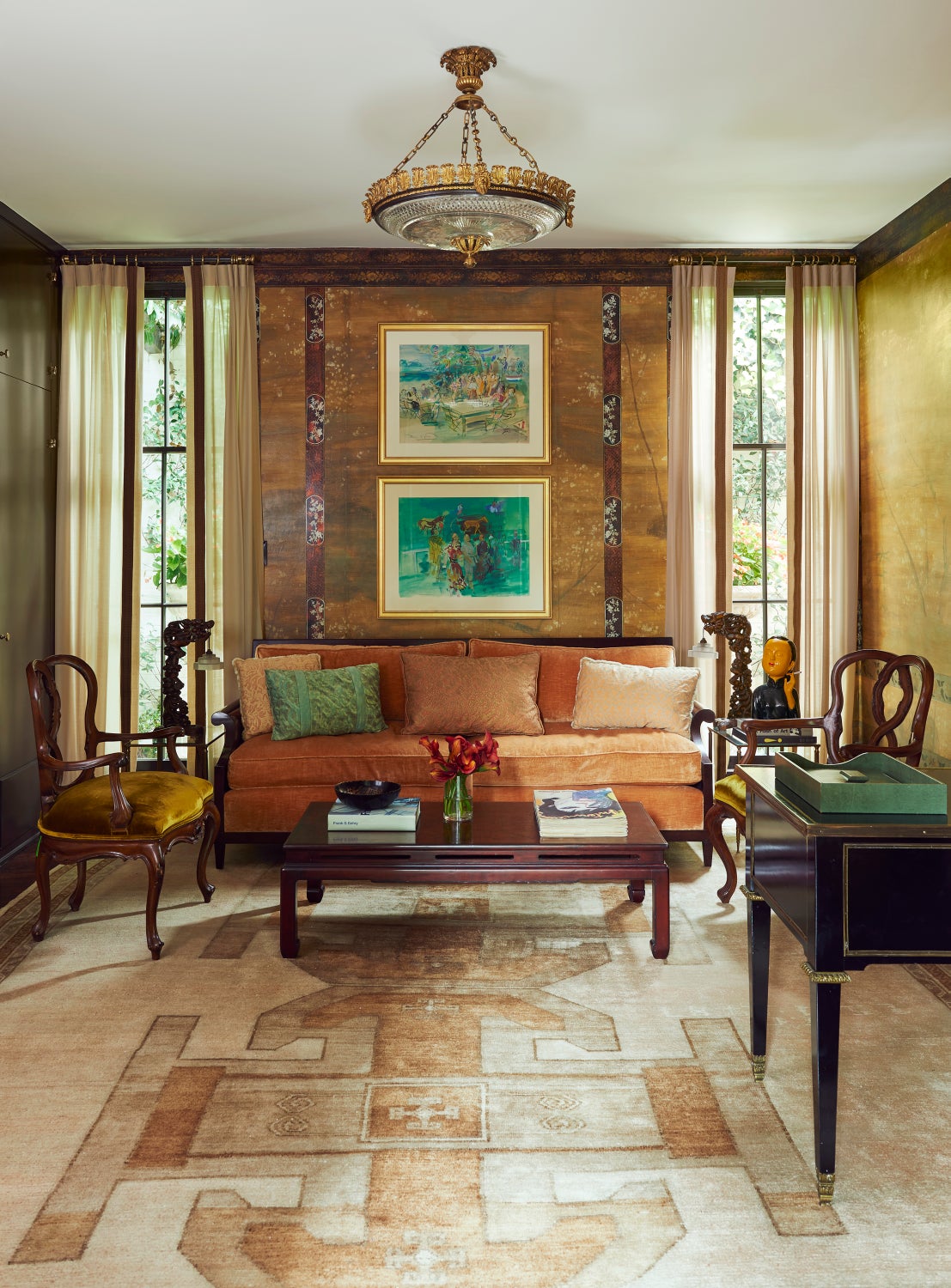 Curated visual reference: Hollywood Regency Eclectic Reference: Office And Study By Madeline Stuart On 1Stdibs