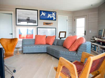  Contemporary Beach House Living Room. Amagansett Beach House by David Netto Design LLC.