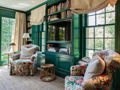  Traditional Country House Office and Study. Long Island Estate by David Netto Design LLC.