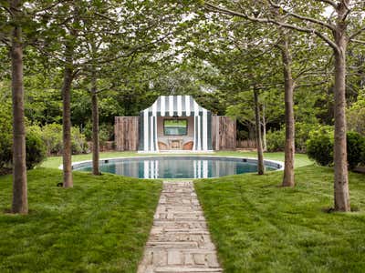 Traditional Country House Patio and Deck. Long Island Estate by David Netto Design LLC.