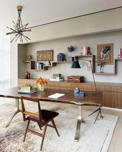 Contemporary Apartment Office and Study. Tribeca Triplex by Amy Lau Design.