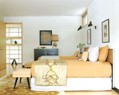 Contemporary Bedroom. Kent Lake House by Amy Lau Design.