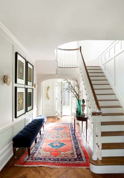  Contemporary Family Home Entry and Hall. Boston Western Suburb by Frank Roop Design Interiors.