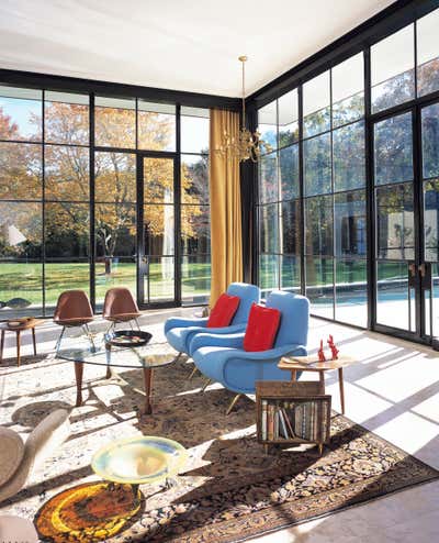  Modern Country House Living Room. Glass House by Michael Haverland Architect.