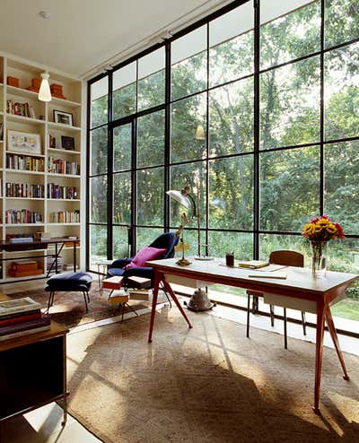 Modern Country House Office and Study. Glass House by Michael Haverland Architect.