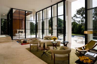 Modern Living Room. Waterfront House by Michael Haverland Architect.