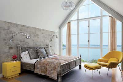 Modern Bedroom. Shelter Island House by Michael Haverland Architect.