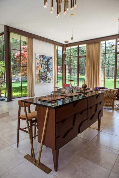  Modern Family Home Bar and Game Room. House on 20 Acres by Michael Haverland Architect.