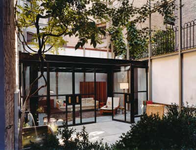  Transitional Family Home Patio and Deck. Garden Pavilion by Michael Haverland Architect.