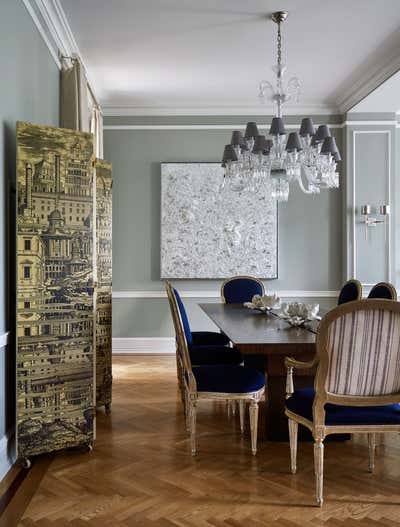  Transitional Apartment Dining Room. Central Park South by Villalobos Desio.