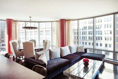  Mid-Century Modern Apartment Living Room. Astor Place by Sasha Bikoff Interior Design.