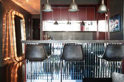  Mid-Century Modern Apartment Bar and Game Room. Astor Place by Sasha Bikoff Interior Design.