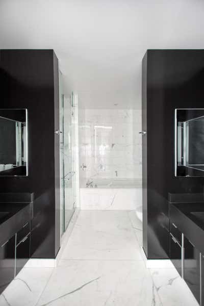  Mid-Century Modern Apartment Bathroom. Astor Place by Sasha Bikoff Interior Design.