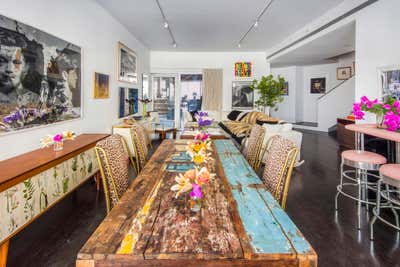  Mid-Century Modern Apartment Dining Room. Tribeca Maisonette by Sasha Bikoff Interior Design.