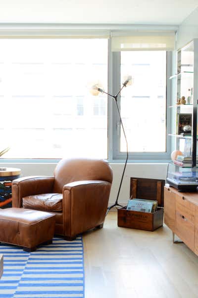  Mid-Century Modern Apartment Living Room. Hells Kitchen by Sasha Bikoff Interior Design.
