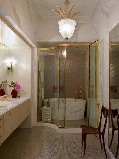  Art Deco Apartment Bathroom. Upper West Side Residence by Drake/Anderson.