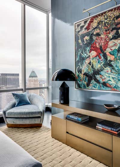  Contemporary Apartment Bedroom. One57 Model Apartment by Drake/Anderson.