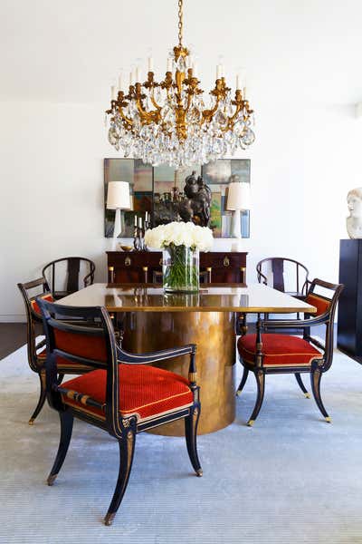  Eclectic Apartment Dining Room. Midtown Manhattan by Drake/Anderson.