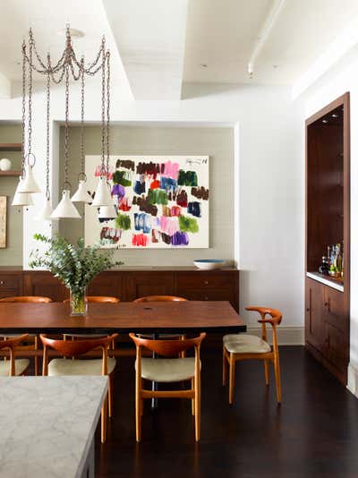  Mid-Century Modern Family Home Dining Room. Tribeca Residence by Damon Liss Design.